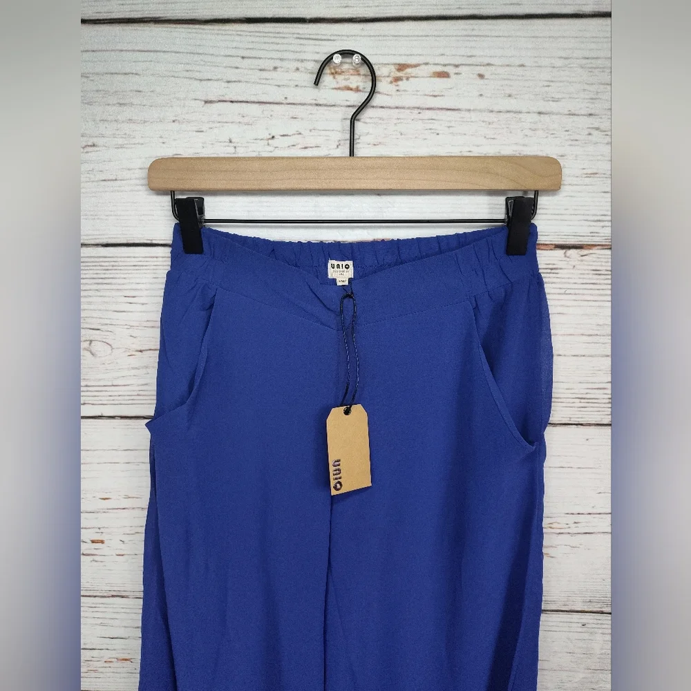 UNIQ Sheer Wide Leg Dress Pants - Picture 2 of 12
